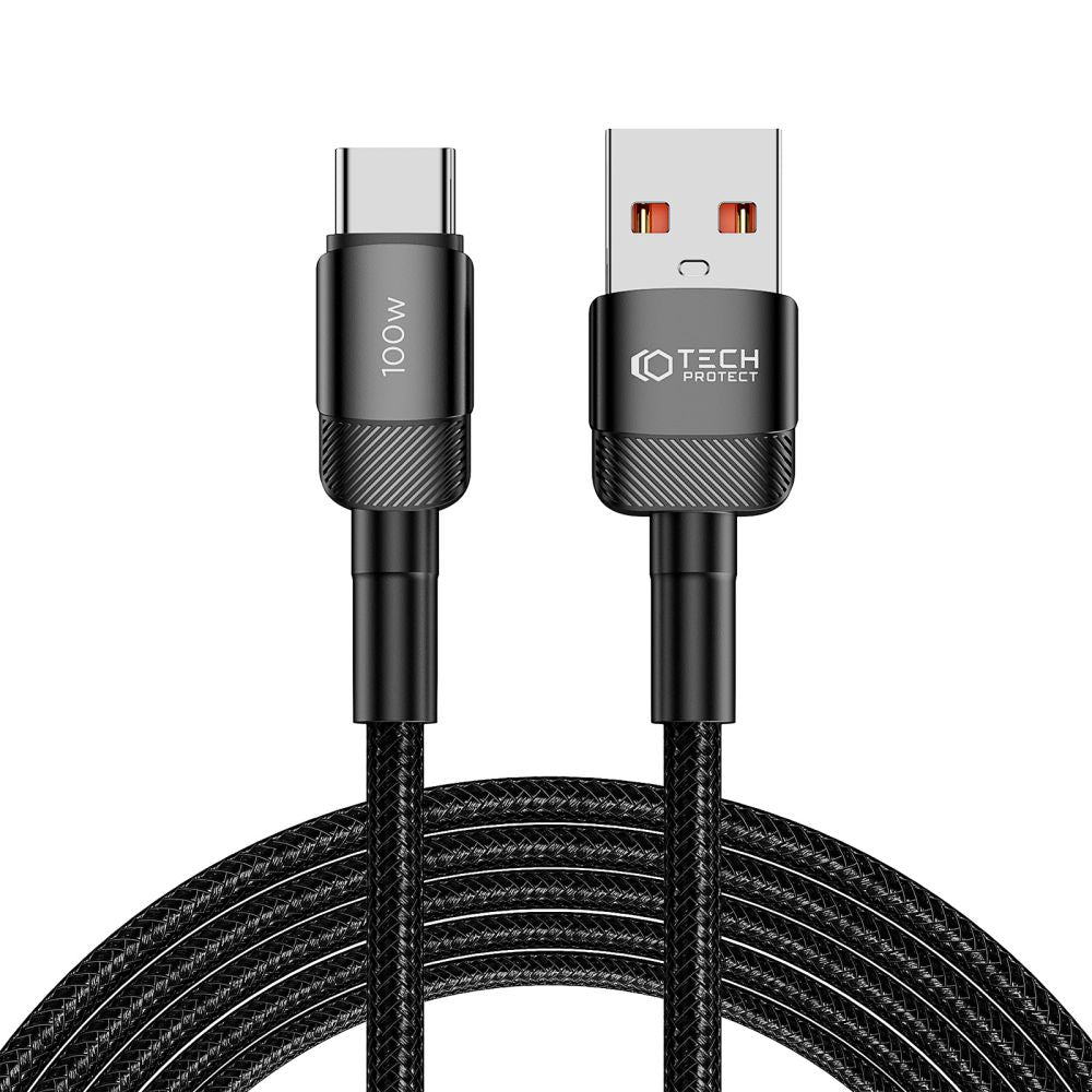 USB-A към USB-C Tech-Protect Ultraboost EVO, 100W, 3m, черен 