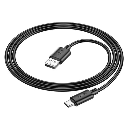 Кабел за данни и зареждане USB-A - USB-C HOCO X88, 18W, 1 м, черен 