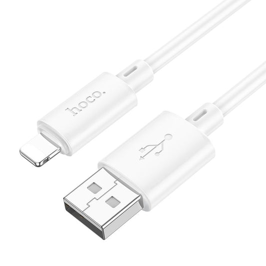 HOCO X88 USB-A - Lightning кабел за данни и зареждане HOCO X88, 18W, 1 м, бял 