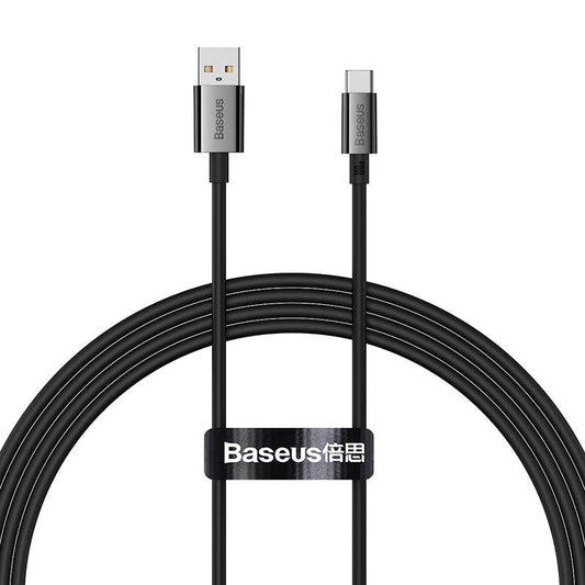 Кабел за пренос на данни и зареждане USB-A - USB-C Baseus Superior Series, 100W, 1,5 m, черен P10320102114-01