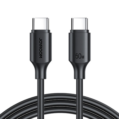 USB-C кабел за данни и зареждане - USB-C Joyroom S-CC060A9, 60W, 1m, черен 