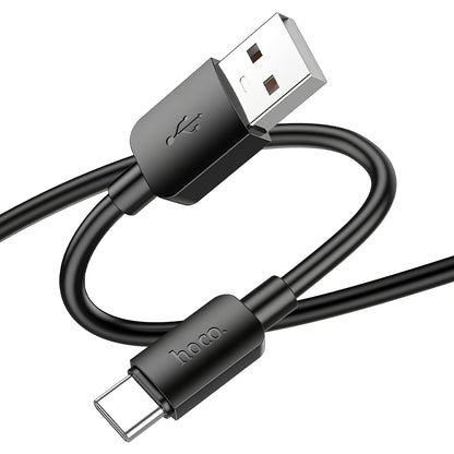Кабел за данни и зареждане USB-A - USB-C HOCO X96, 27W, 0.25m, Черен