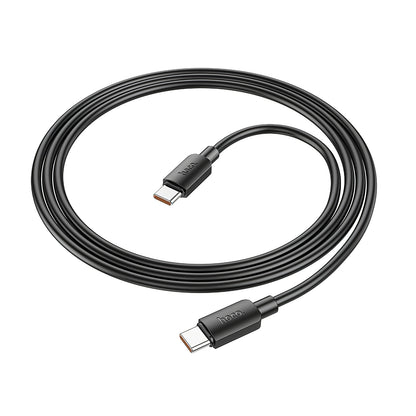Кабел за данни и зареждане USB-C - USB-C HOCO X96, 100W, 1m, Черен