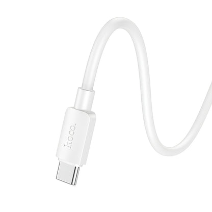 Кабел за данни и зареждане USB-C - USB-C HOCO X96, 100W, 1m, Бял