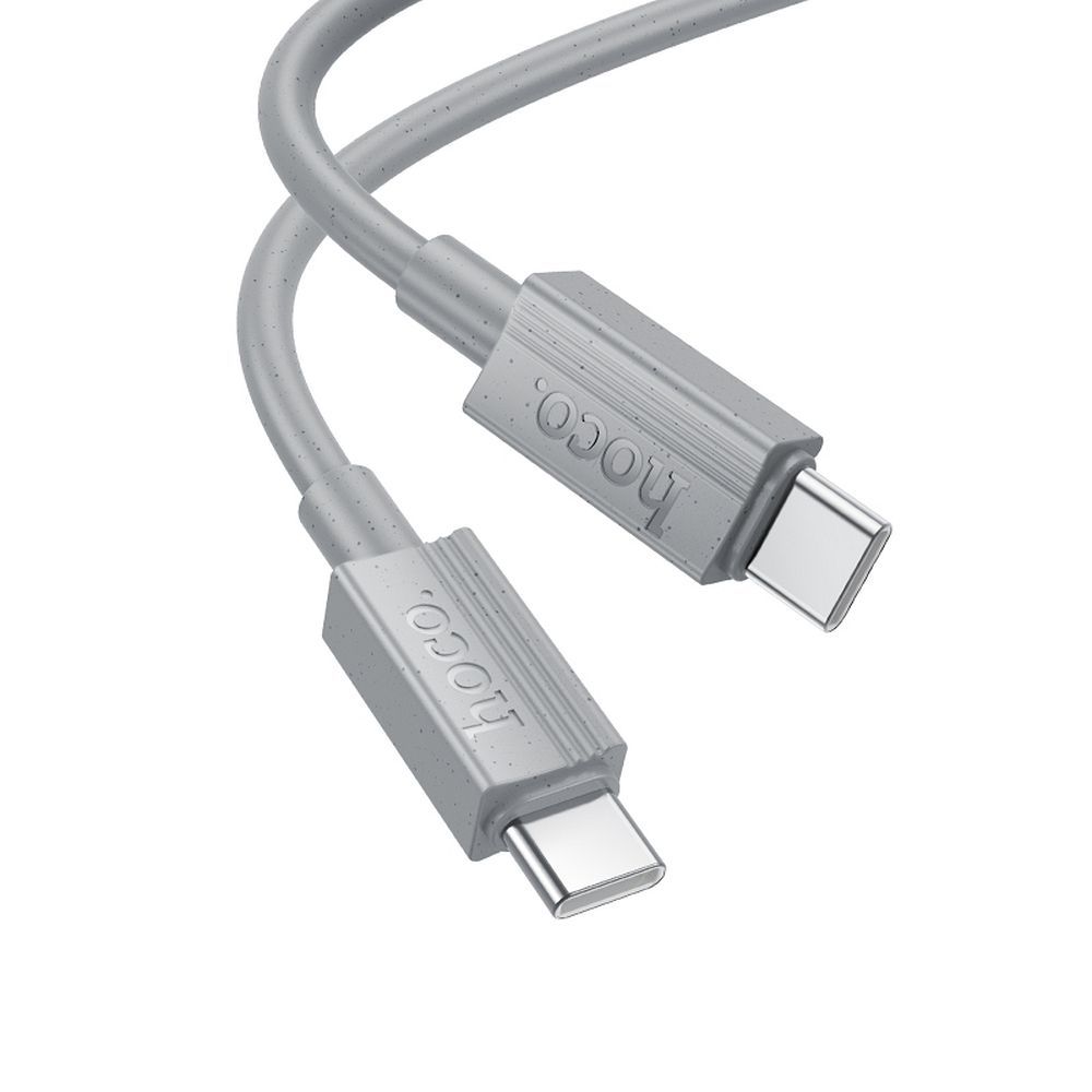 Кабел за данни и зареждане USB-C - USB-C HOCO X107, 60W, 1m, Сив