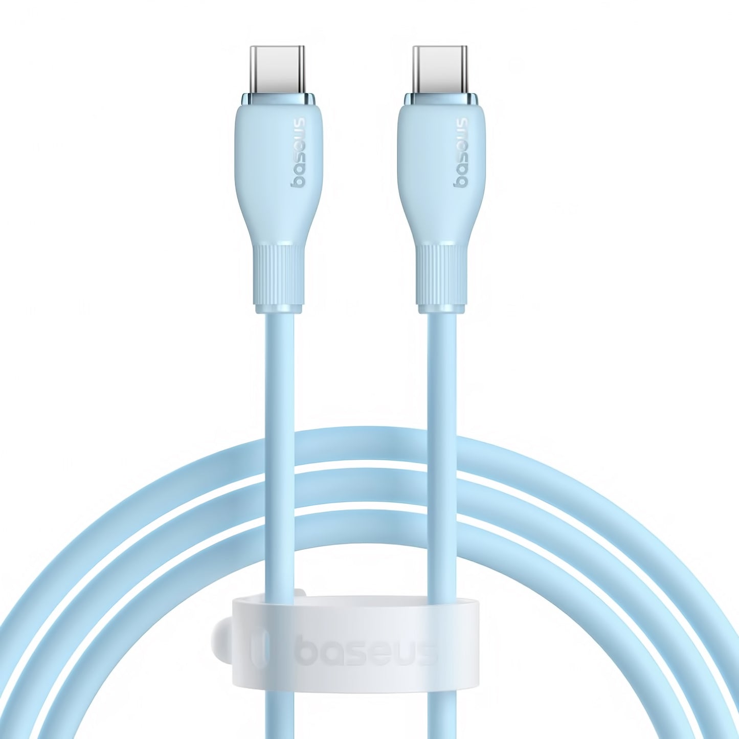 Кабел за данни и зареждане USB-C към USB-C Baseus Pudding, 100W, 1.2m, син P10355702311-00