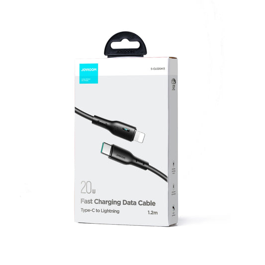 Кабел за данни и зареждане USB-C - Lightning Joyroom A13, 20W, 1.2m, Черен