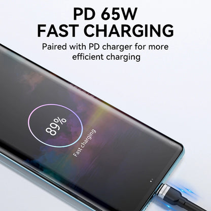 Кабел за данни и зареждане USB-C - USB-C WZK WNBCC2, 65W, 2m, Черен