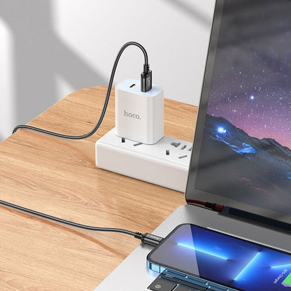 Кабел за данни и зареждане USB-A - Lightning HOCO X89, 18W, 2m, Черен