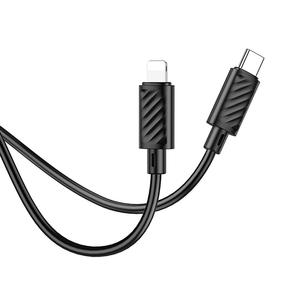 Кабел за данни и зареждане USB-C - Lightning HOCO X88, 20W, 1m, Черен