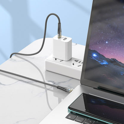 Кабел за данни и зареждане USB-C - USB-C HOCO U121, 60W, 1.2m, Черен