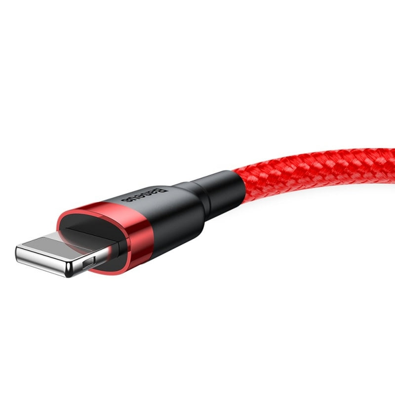 Кабел за данни и зареждане USB-A - Lightning Baseus Cafule, 18W, 2m, Червен CALKLF-C09