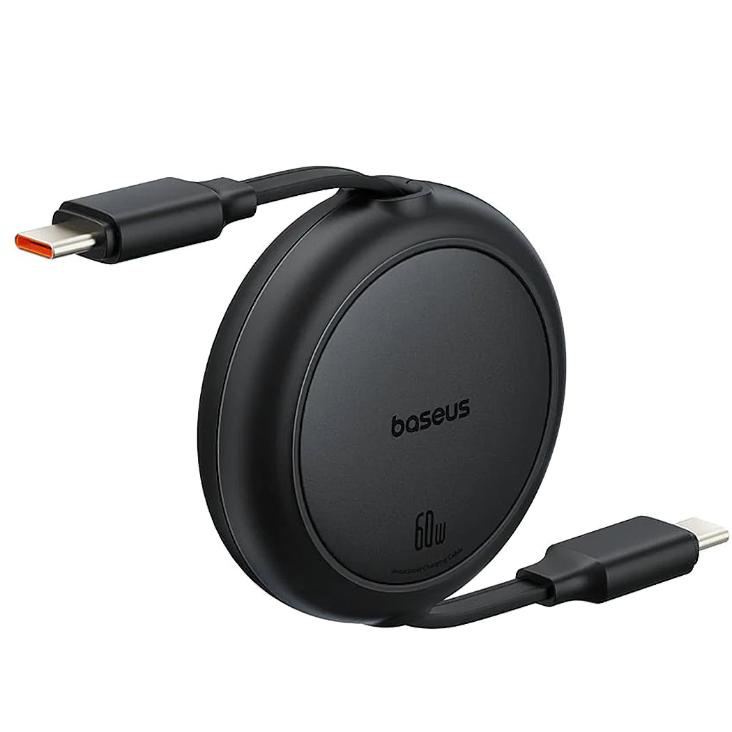 Кабел за данни и зареждане USB-C - USB-C Baseus Free2Pull Mini Retractable, 60W, 1m, Черен P10364500111-01