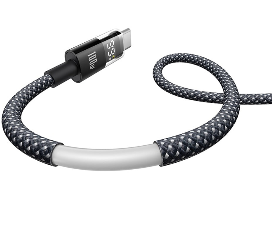 Кабел за данни и зареждане USB-A - USB-C Baseus Display 2, 100W, 1m, Черен P10382701121-00