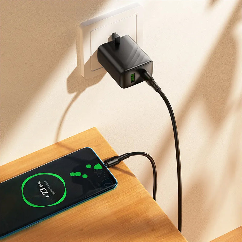 Кабел за данни и зареждане USB-C - USB-C HOCO X120, 60W, 1m, Черен