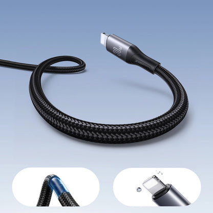 Кабел за данни и зареждане USB-C - Lightning Joyroom S-A28 Flash, 30W, 1m, Черен