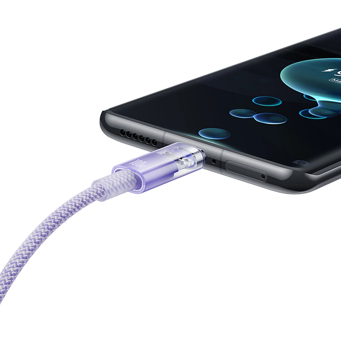 Baseus Explorer USB-A to USB-C Data and Charging Cable, 100W, 1m, Purple CATS010405
