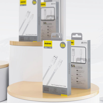 Кабел за данни и зареждане USB-A - USB-C Dudao L9T, 100W, 1m, Бял