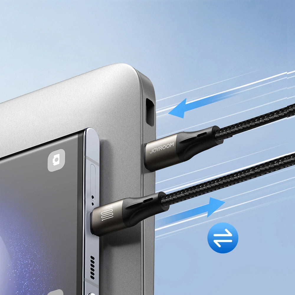 USB-C Data and Charging Cable - USB-C Joyroom S-A25 Light-Speed, 100W, 1.2m, Black