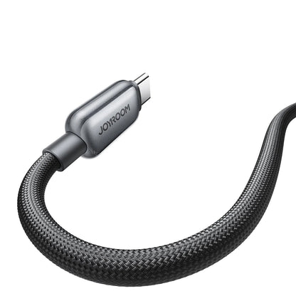 Кабел за данни и зареждане USB-C - USB-C Joyroom S-A55 StarFlight Display, 100W, 1.2m, Черен