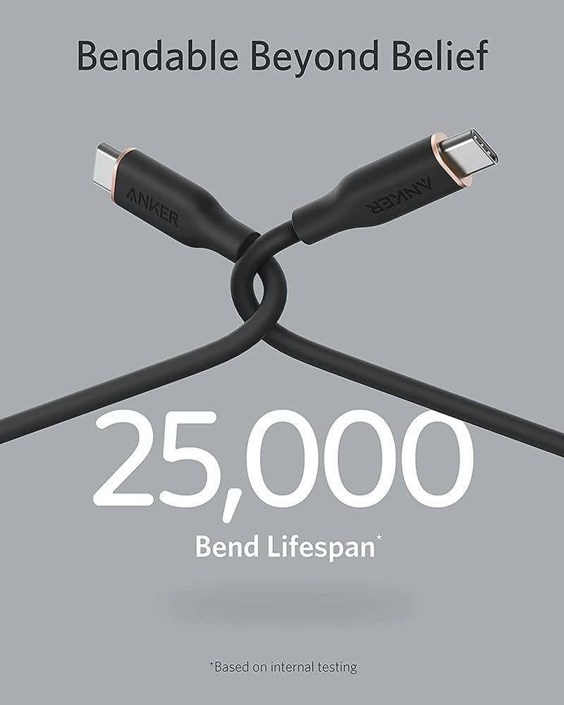 Кабел за данни и зареждане USB-C - USB-C Anker PowerLine III, 100W, 0.9m, Черен A8552H11