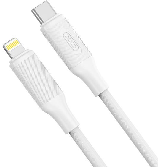 Кабел за данни и зареждане USB-C - Lightning XO Design NB-Q265A, 27W, 1m, Бял