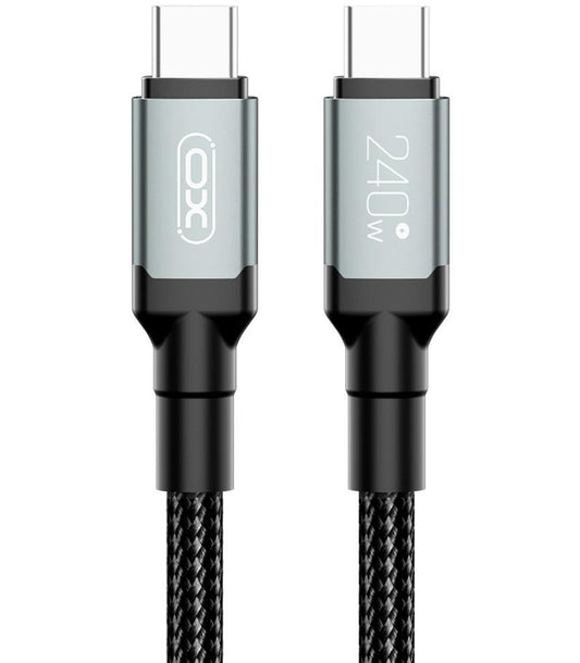 Кабел за данни и зареждане USB-C - USB-C XO Design NB-Q264B, 240W, 2m, Черен