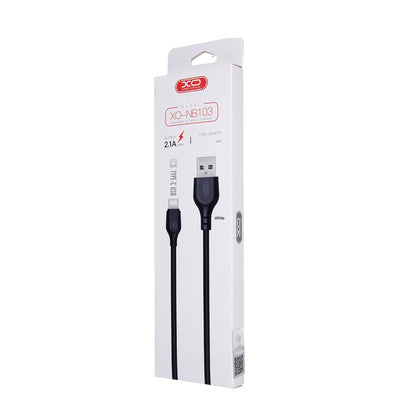 Кабел за данни и зареждане USB-A - USB-C XO Design NB103, 18W, 2m, Бял
