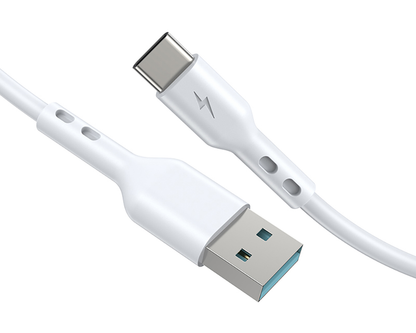 Кабел за данни и зареждане USB-A - USB-C BWOO X172C, 60W, 1m, Бял
