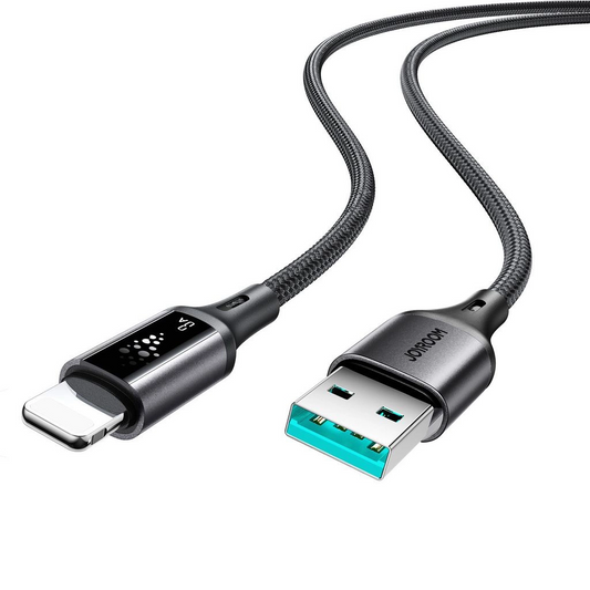 Кабел за данни и зареждане USB-A - Lightning Joyroom S-A60 StarTalk, 18W, 1.2m, Черен