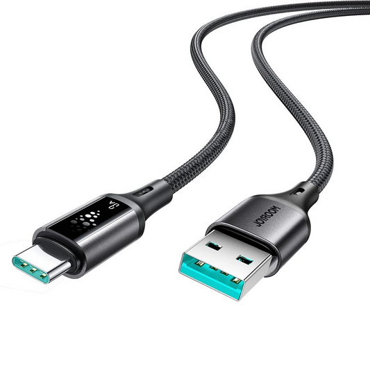 Кабел за данни и зареждане USB-A - USB-C Joyroom S-A60 StarTalk, 18W, 1.2m, Черен