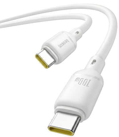 USB-C to USB-C Data and Charging Cable Baseus Silky, 100W, 1m, White P10377704213-00