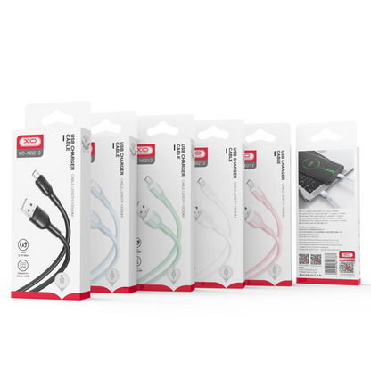 Кабел за данни и зареждане USB-A - Lightning XO Design NB212, 18W, 1m, Бял