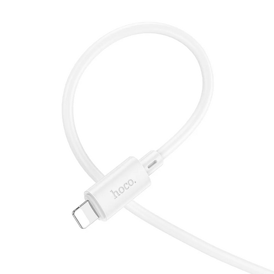 Кабел за данни и зареждане USB-C - Lightning HOCO X88, 20W, 1м, бял