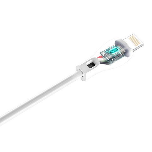 Кабел за данни и зареждане USB-A - Lightning Dudao L4L, 18W, 1м, бял