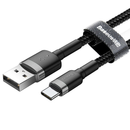 Кабел за пренос на данни и зареждане от USB-A към USB-C Baseus Cafule, 18 W, 3 м, сив CATKLF-UG1 CATKLF-UG1 