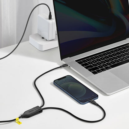 Кабел за данни и зареждане USB-C - Lightning / USB-C Baseus Flash Series 2in1, 100W, 1.2m, Черен CA1T2-F01