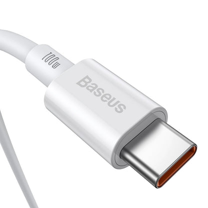 USB-C кабел за данни и зареждане - USB-C Baseus Superior Series, 100W, 2m, бял CATYS-C02