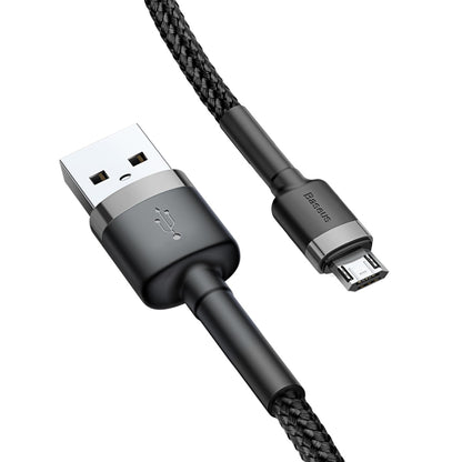 Кабел за данни и зареждане USB-A - microUSB Baseus Cafule, 18W, 1m, сив CAMKLF-BG1