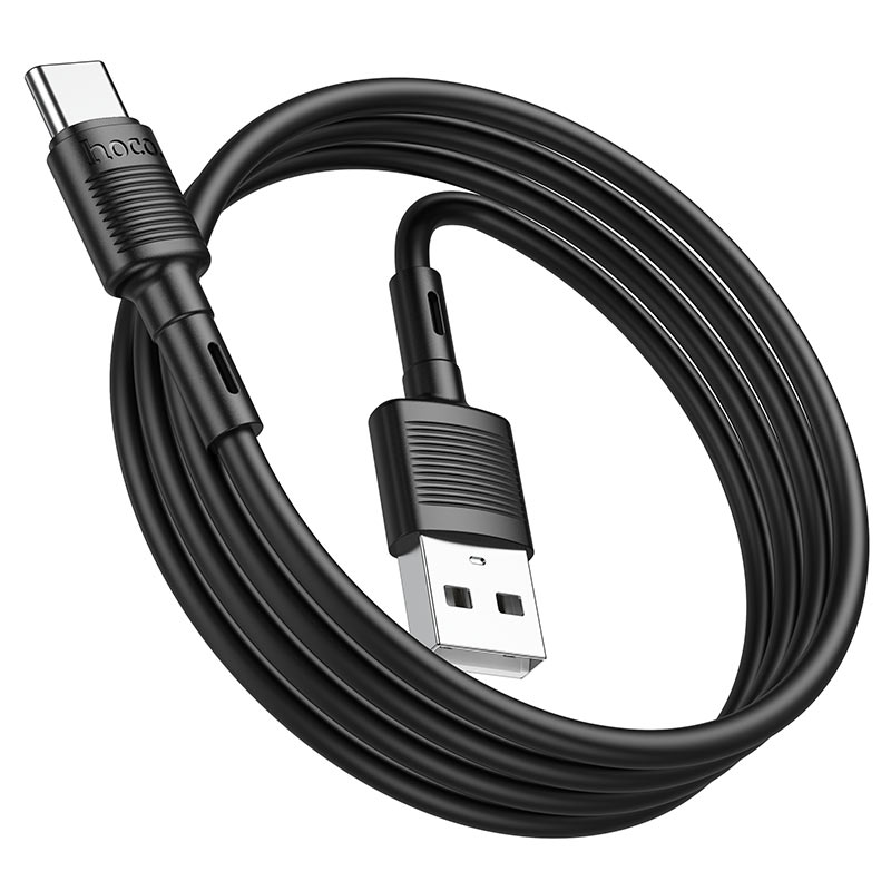 Кабел за данни и зареждане USB-A - USB-C HOCO X83 Victory, 20W, 1m, Черен