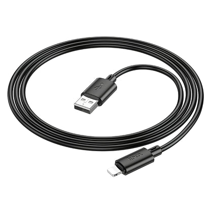 Кабел за данни и зареждане USB-A - Lightning HOCO X88, 18W, 1 м, черен 