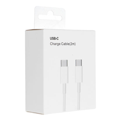 USB-C кабел за данни и зареждане - USB-C OEM USB-C HD26 Box, 30W, 2m, бял 