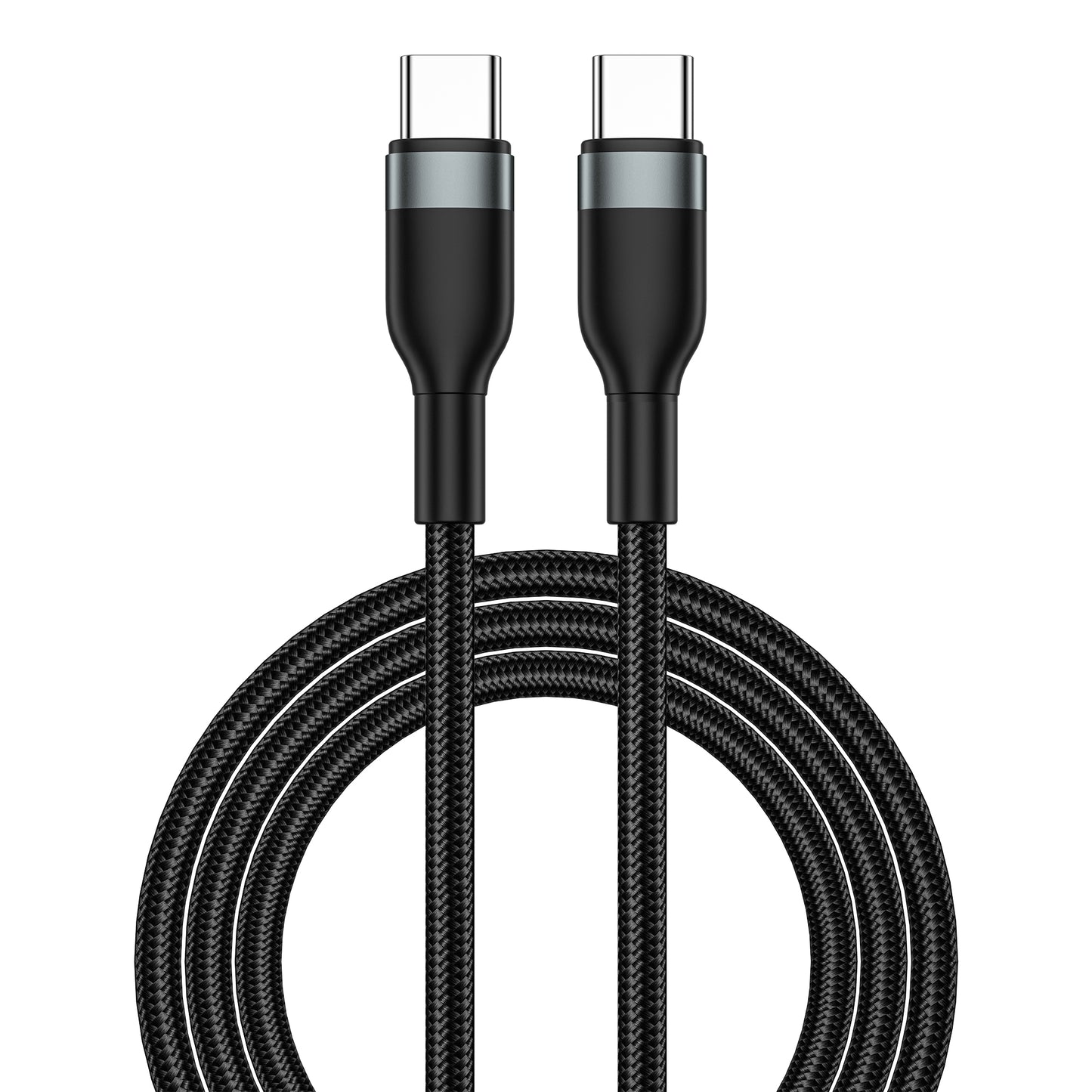 USB-C кабел за данни и зареждане - USB-C WiWu Wi-C017, 100W, 1,2 м, черен 