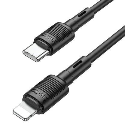 HOCO X83 Victory USB-C - Lightning кабел за данни и зареждане, 20W, 1 м, черен 