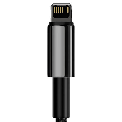 Кабел за данни и зареждане USB-A - Lightning Baseus Tungsten Gold, 20W, 1m, черен CALWJ-01 