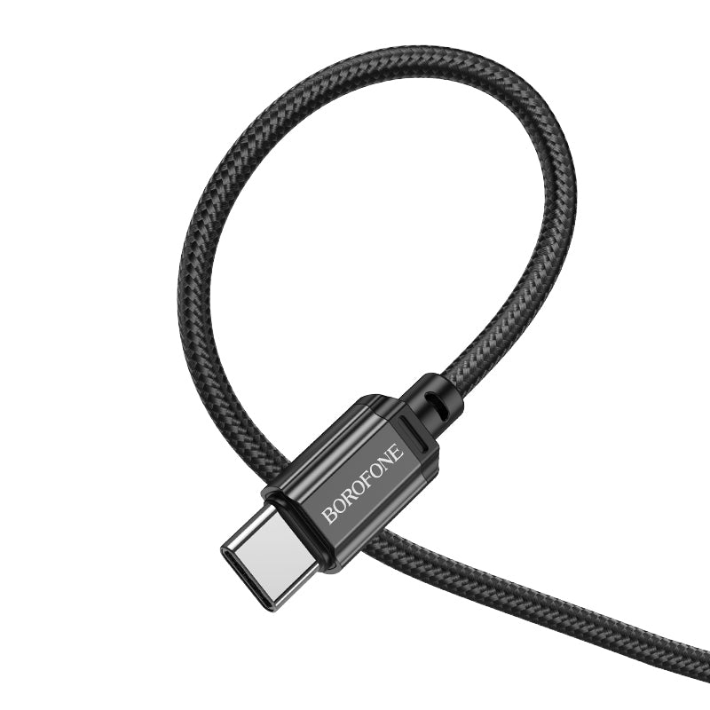 Кабел за данни и зареждане USB-A - USB-C Borofone BX87 Sharp BX87, 60W, 1m, черен 