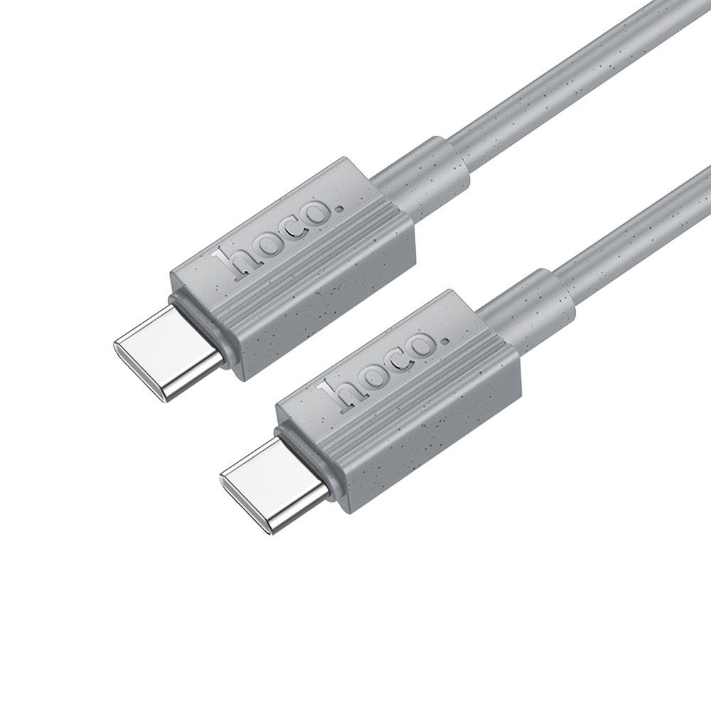 Кабел за данни и зареждане USB-C - USB-C HOCO X107, 60W, 1m, Сив