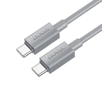 Кабел за данни и зареждане USB-C - USB-C HOCO X107, 60W, 1m, Сив