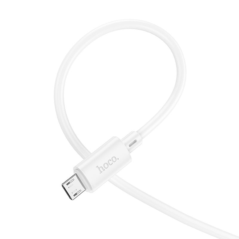 HOCO X88 USB-A - microUSB кабел за данни и зареждане, 18W, 1 м, бял 