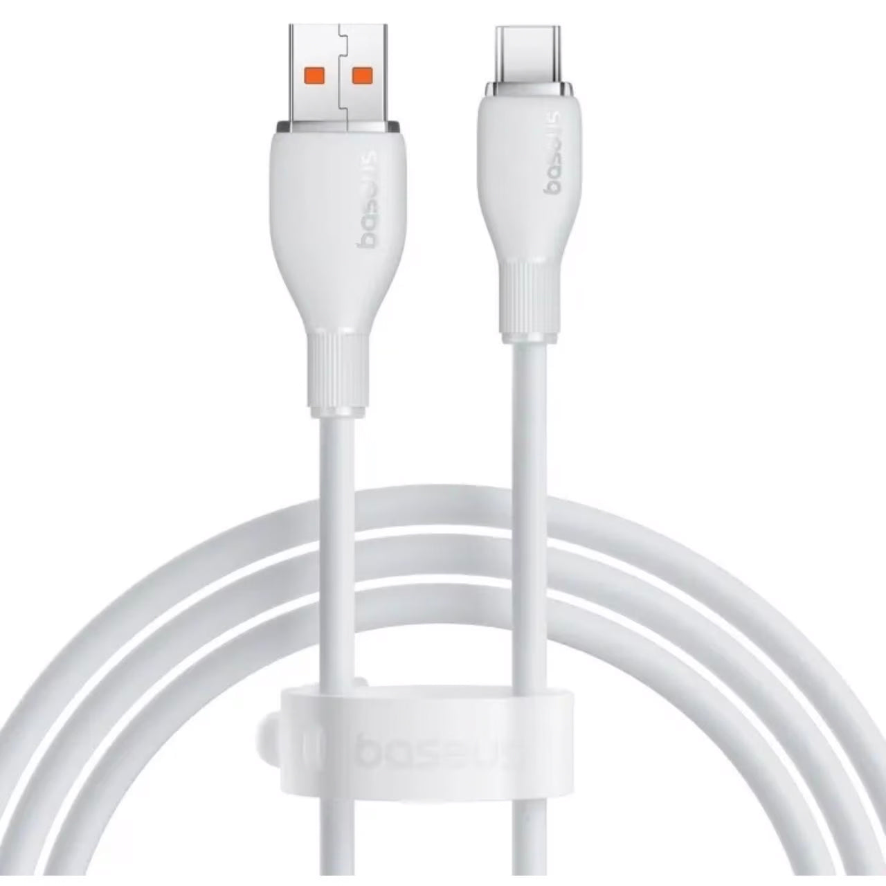 Кабел за данни и зареждане USB-A - USB-C Baseus Pudding, 100W, 2m, Бял P10355703221-01